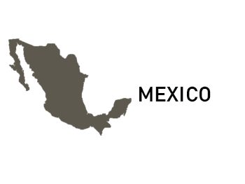 Outline of country of Mexico