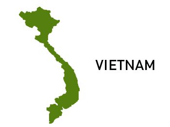 Outline of country of Vietnam